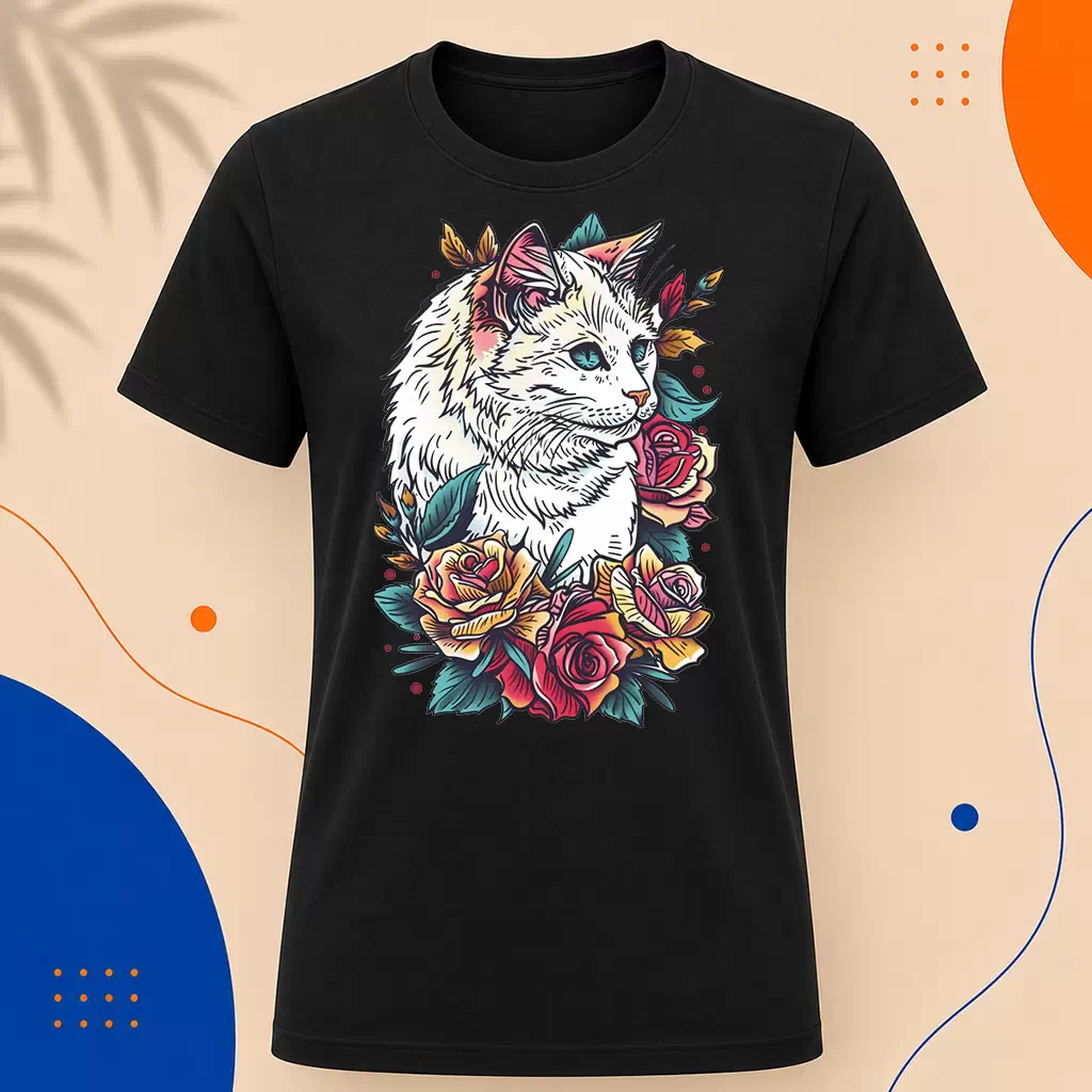 Pánské tričko - Petal Cat