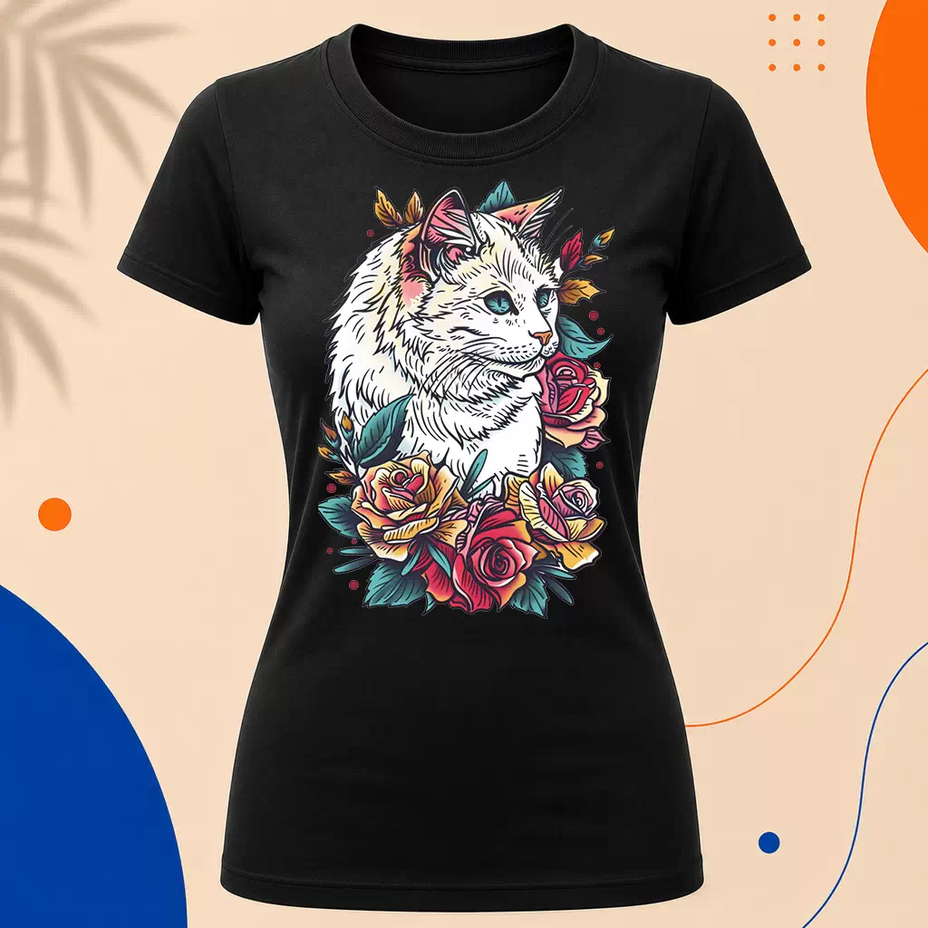 Dámské tričko - Petal Cat
