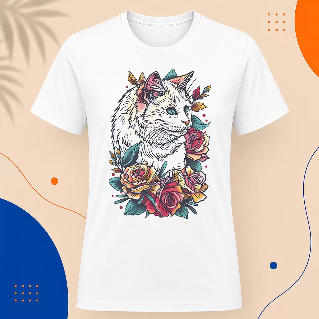 Pánské tričko - Petal Cat