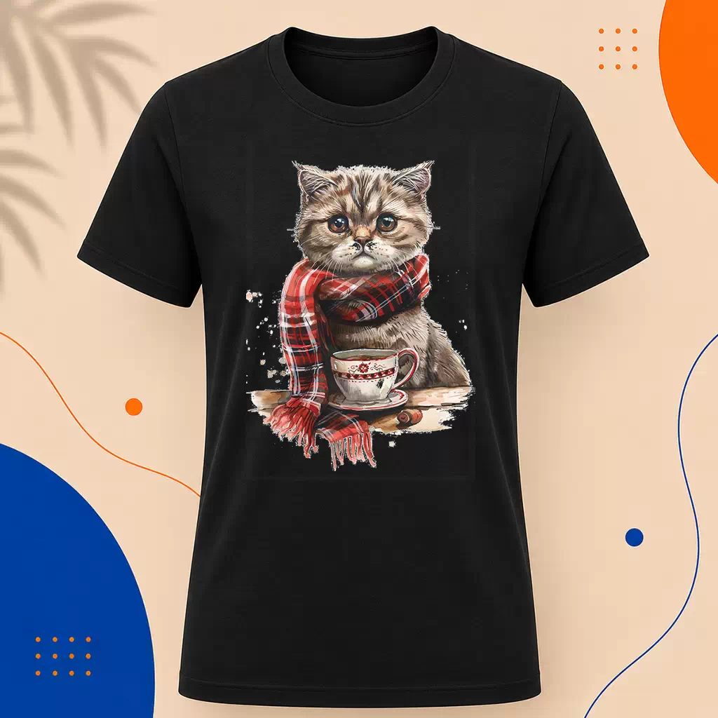 Pánské tričko - Tea Cat