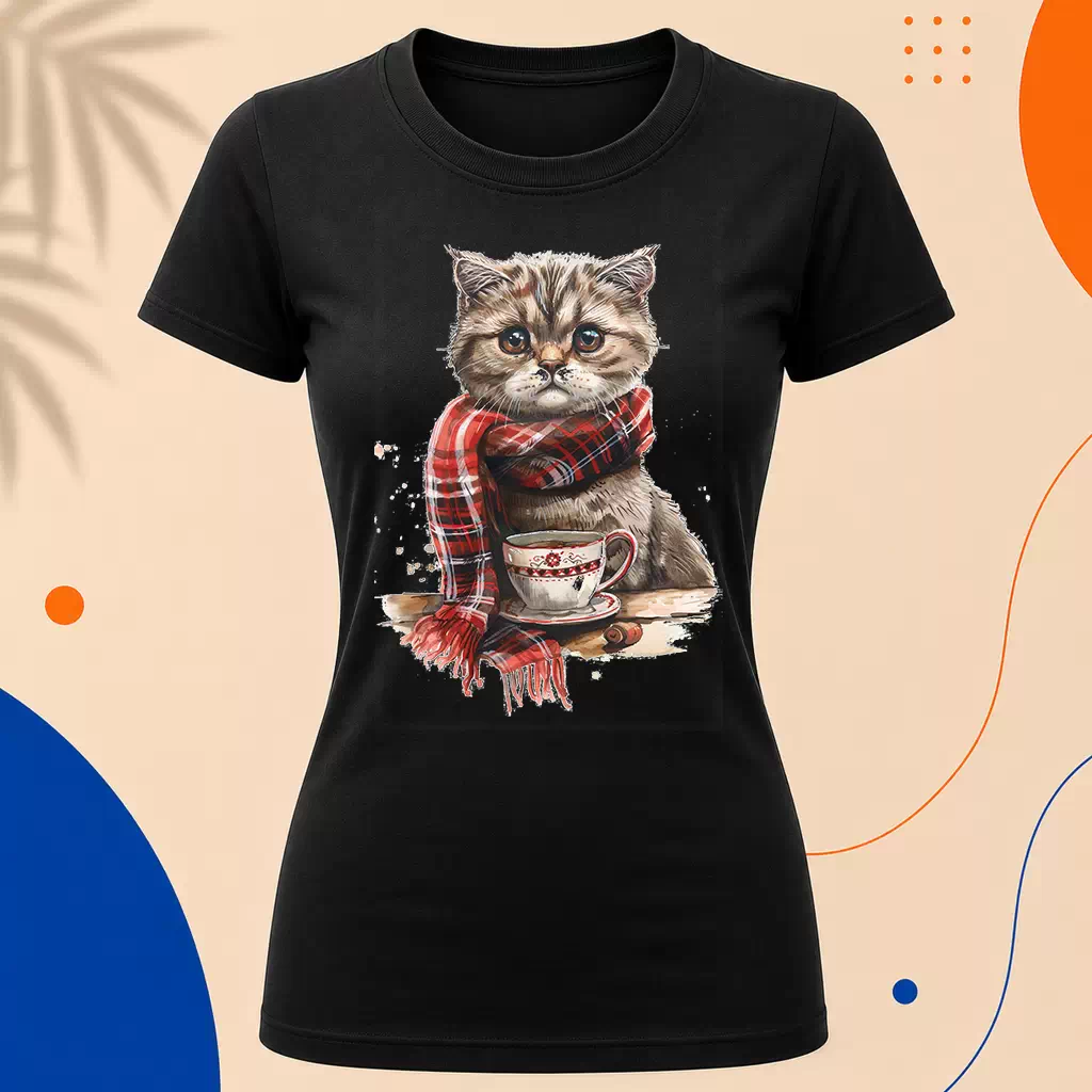 Dámské tričko - Tea Cat