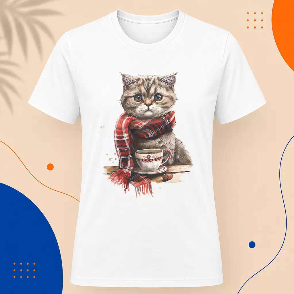 Pánské tričko - Tea Cat