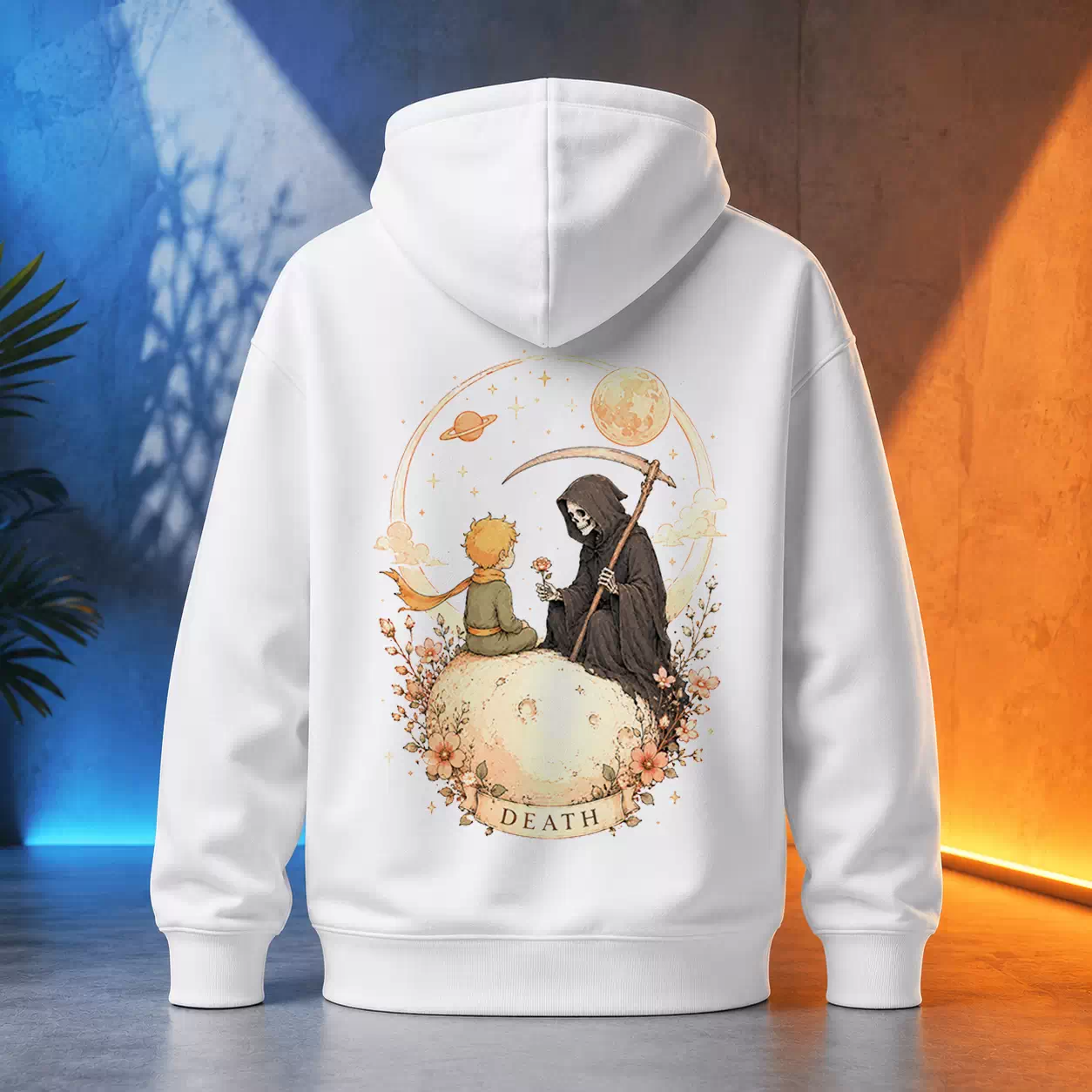 Unisex mikina - Death - Smrt - Tarot - Limitovaná edice - Malý princ X Tarot (Srpen)