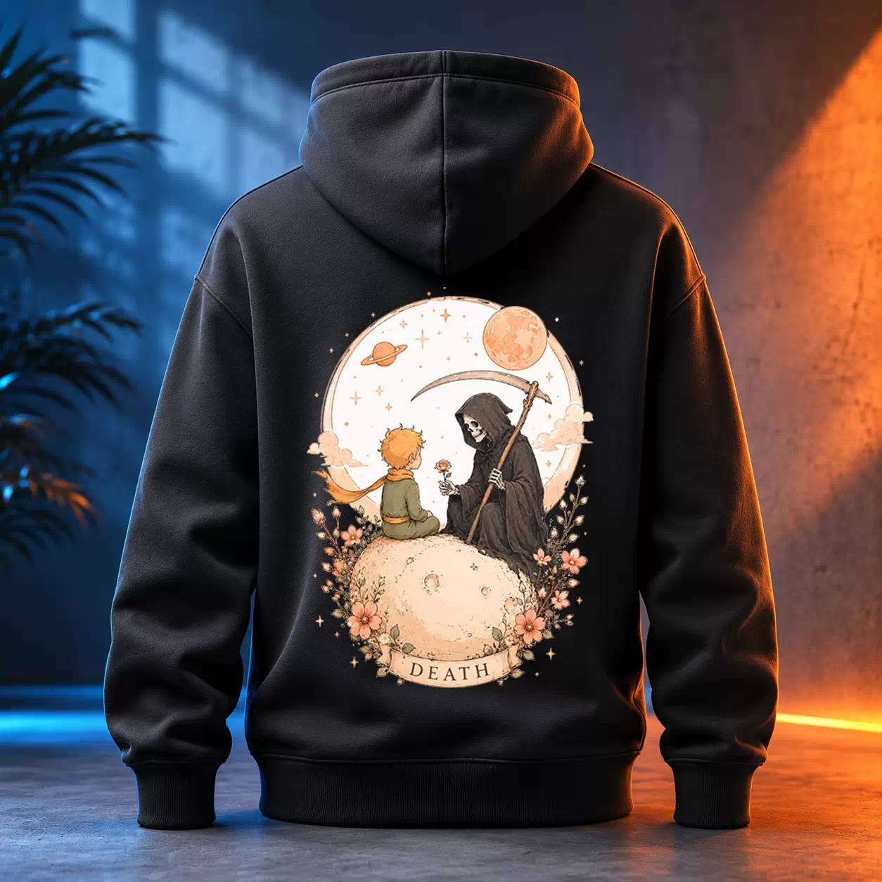 Unisex mikina - Death - Smrt - Tarot - Limitovaná edice - Malý princ X Tarot (Srpen)