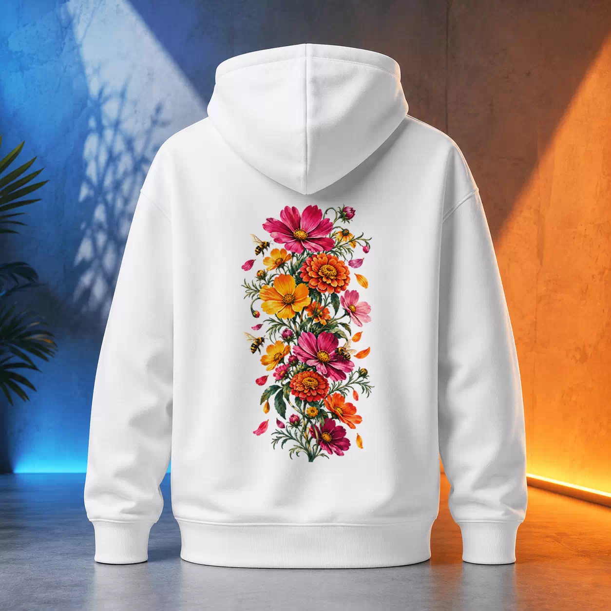 Unisex mikina - Květy a včely
