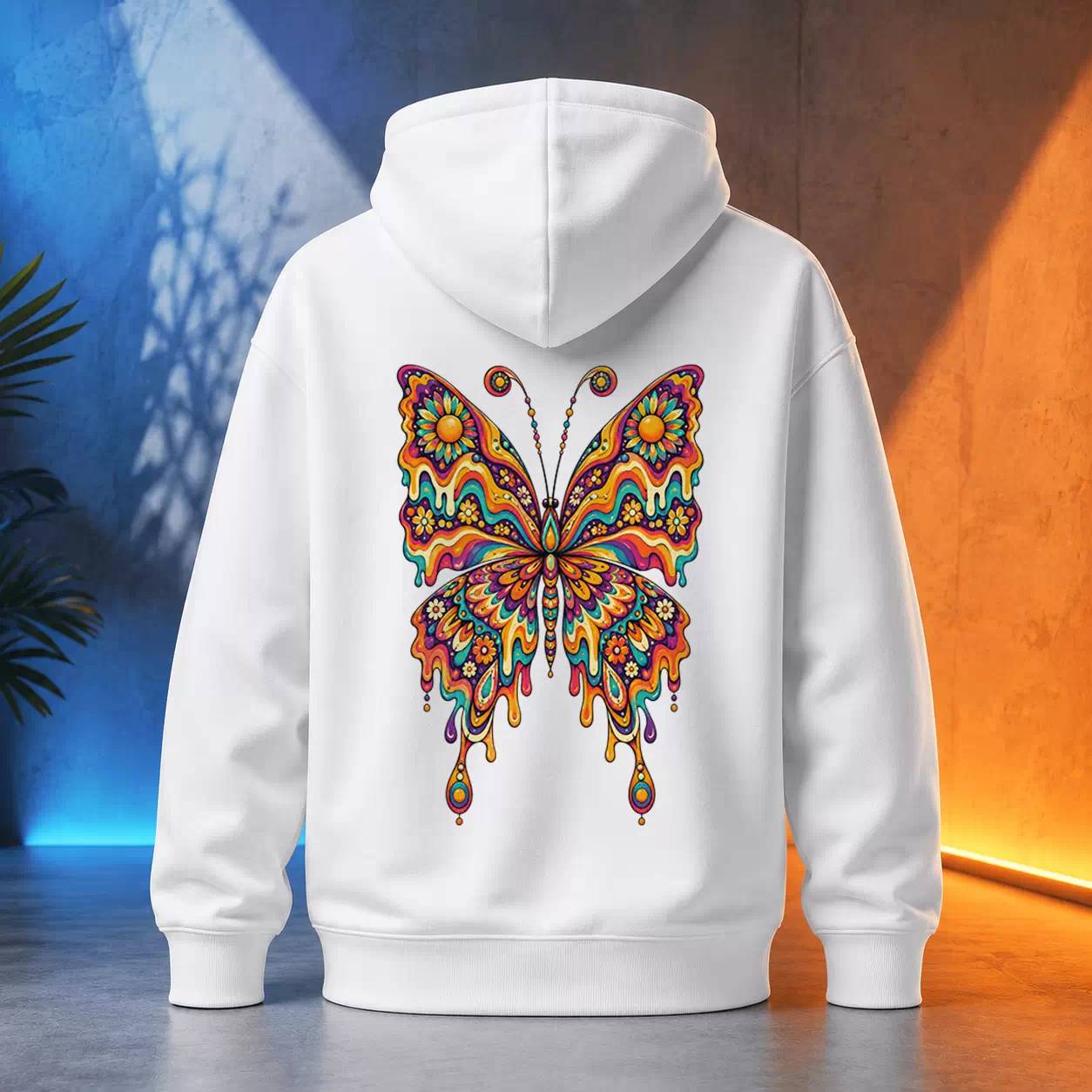 Unisex mikina - Mandalový motýl