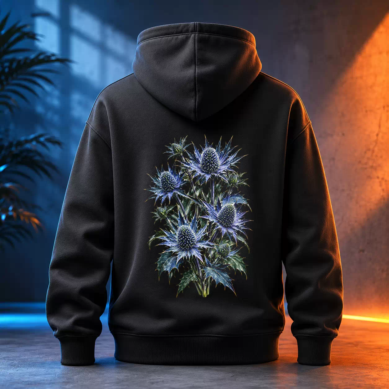 Unisex mikina - Shluk modrých máků