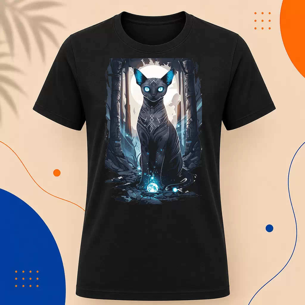 Pánské tričko - Moonlit Cat