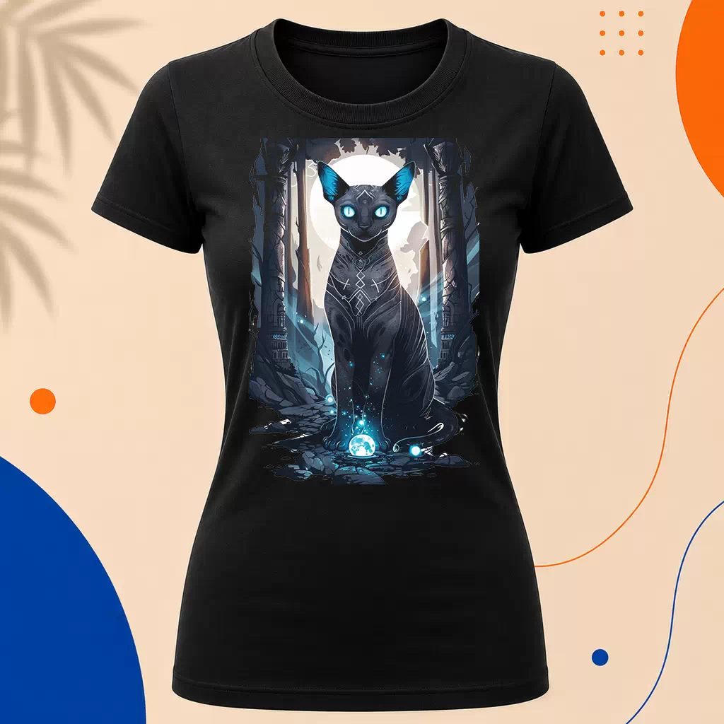 Dámské tričko - Moonlit Cat