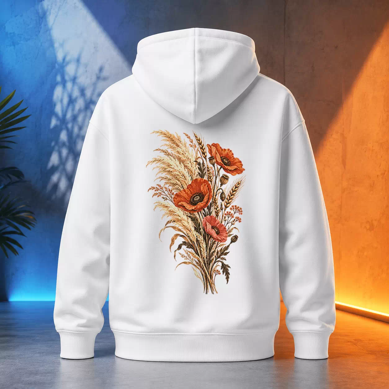 Unisex mikina - Podzimní vlčí máky