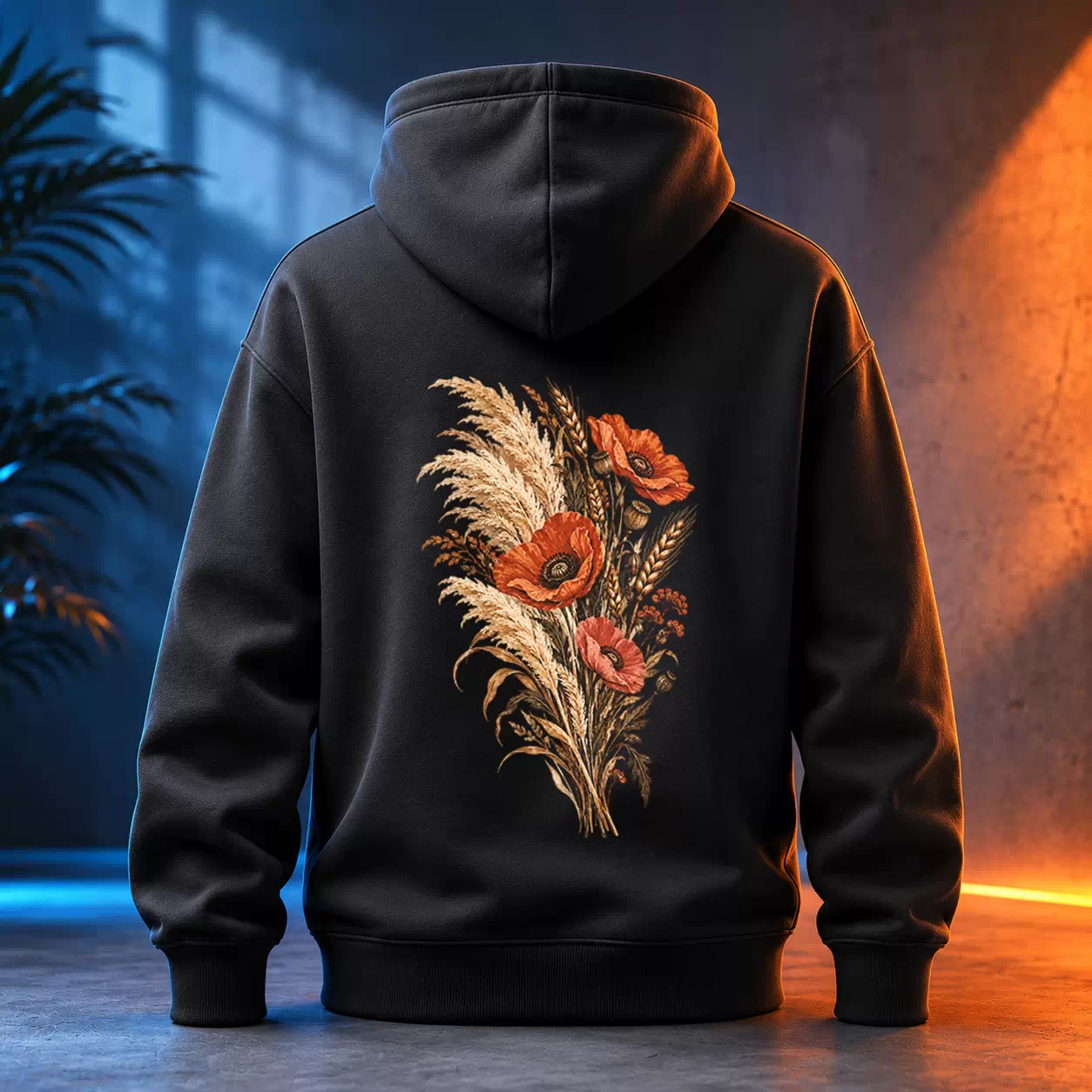 Unisex mikina - Podzimní vlčí máky