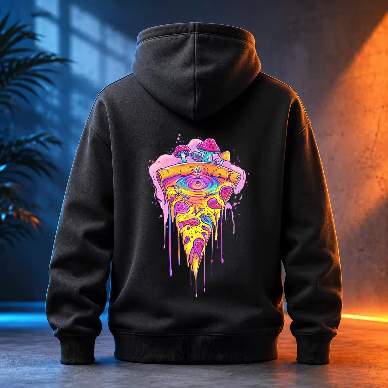 Unisex mikina - Houbová pizza
