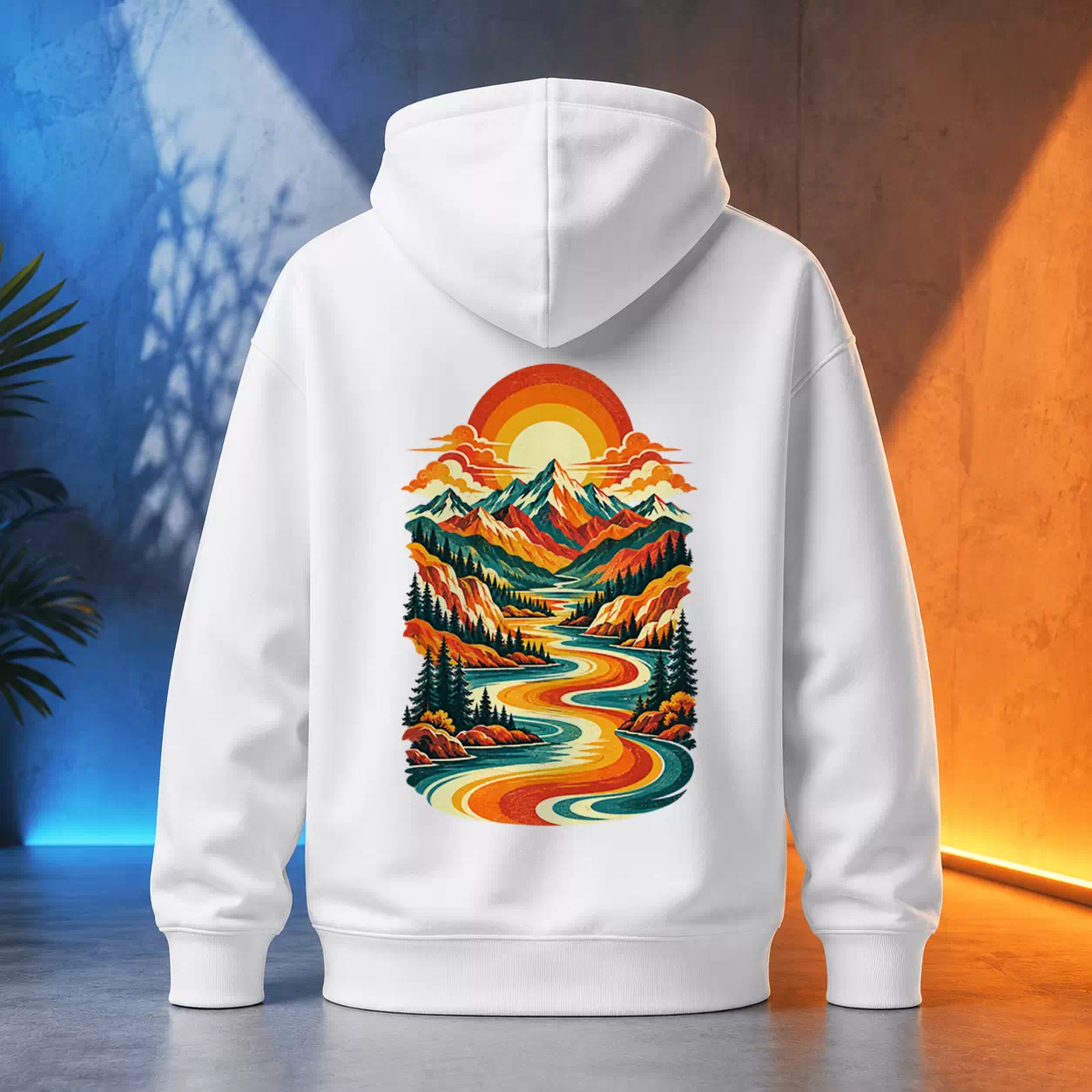 Unisex mikina - Retro řeka
