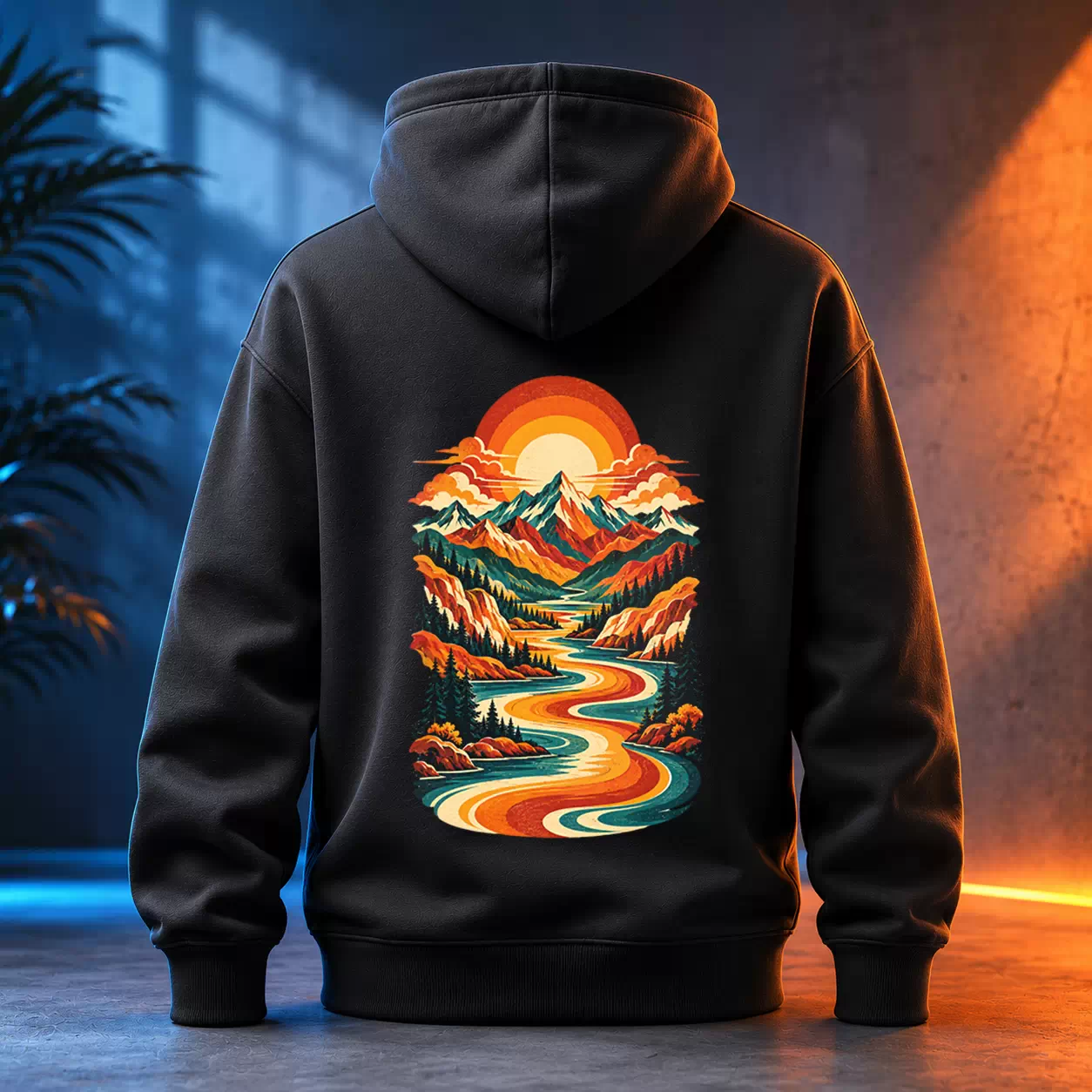 Unisex mikina - Retro řeka