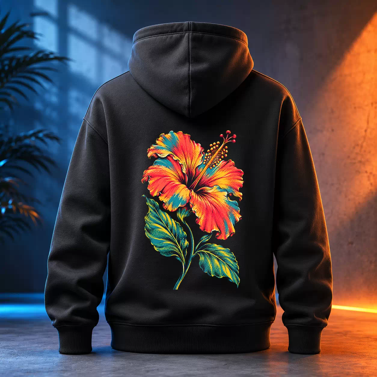 Unisex mikina - Plakátový ibišek