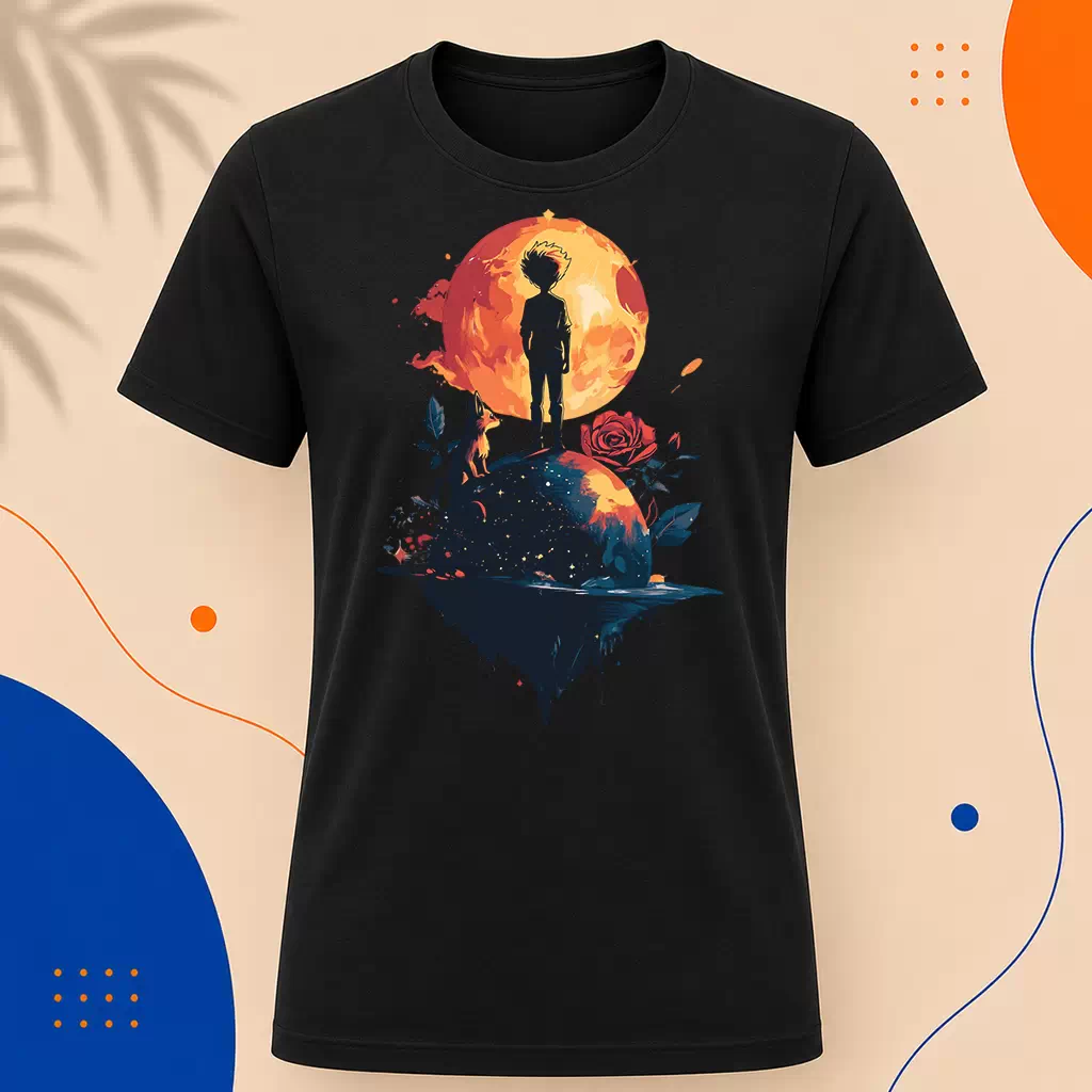 Pánské tričko - Stín a růže - Malý princ - Le petit prince