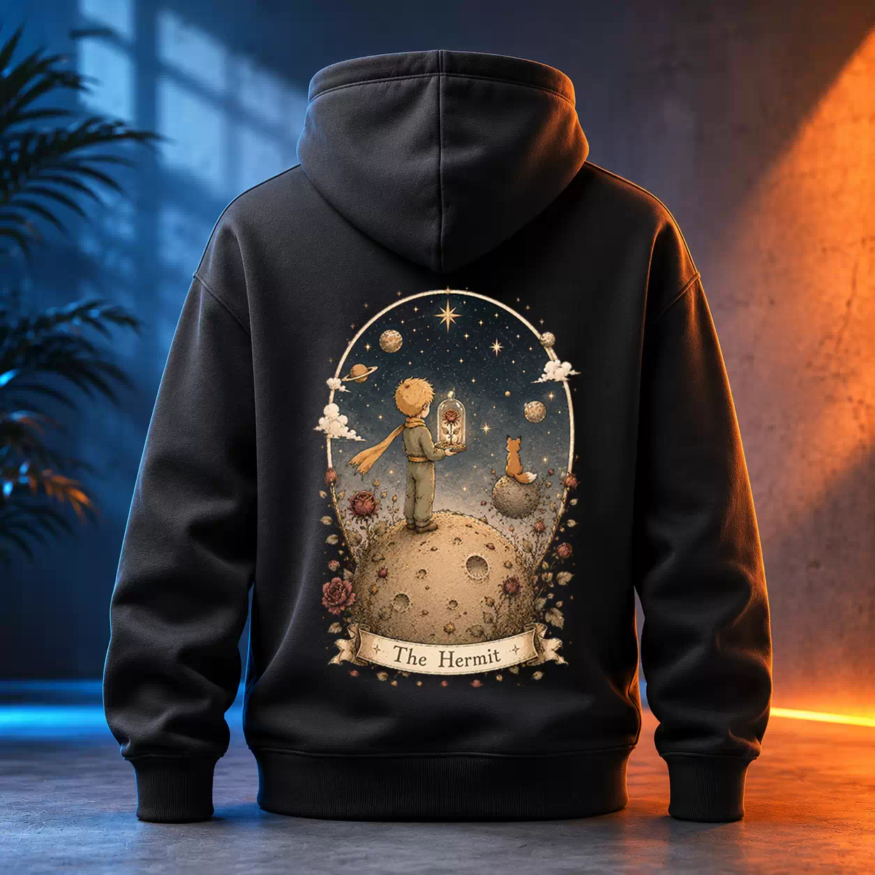 Unisex mikina - The Hermit - Poustevník - Tarot - Limitovaná edice - Malý princ X Tarot (Srpen)