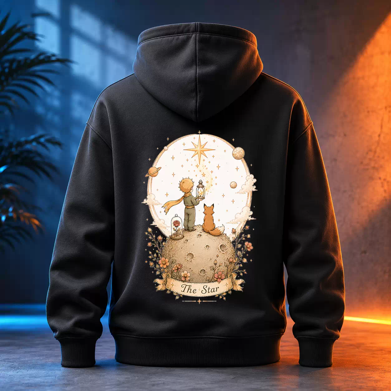 Unisex mikina - The Star - Hvězda - Tarot - Limitovaná edice - Malý princ X Tarot (Srpen)