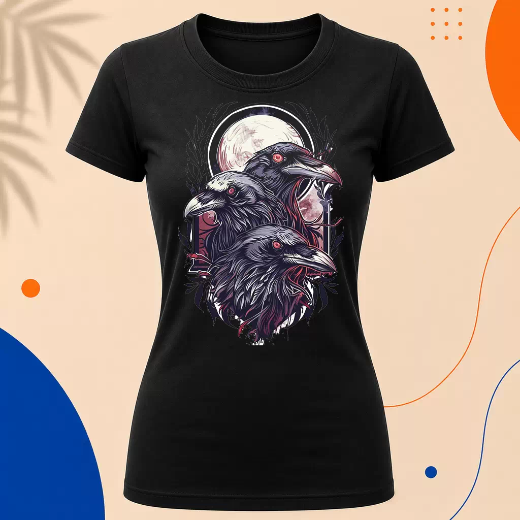 Dámské tričko - Three Ravens