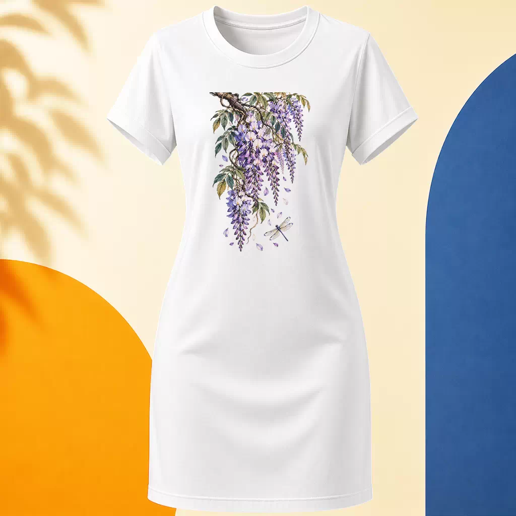 Šaty - Vistárie a vážka