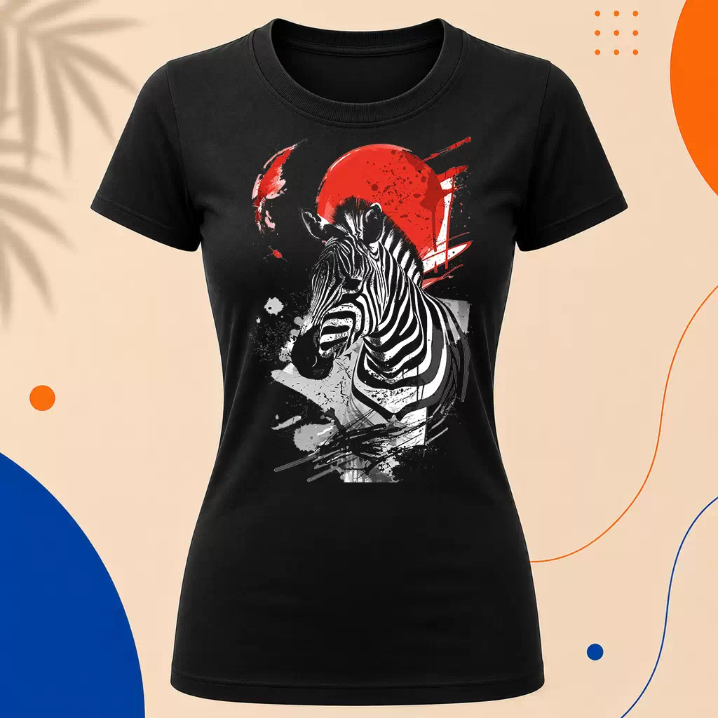 Dámské tričko - Zebra v Japonsku