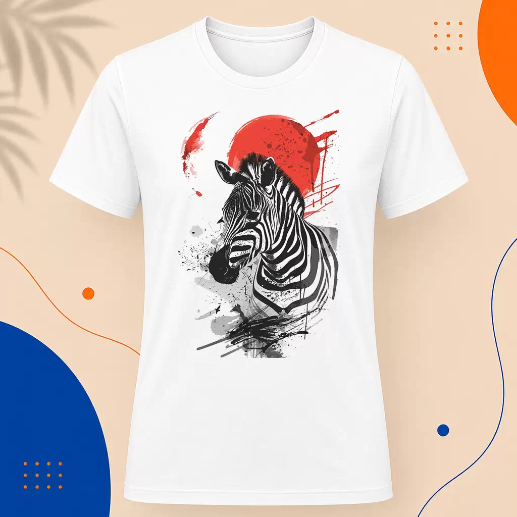 Pánské tričko - Zebra v Japonsku