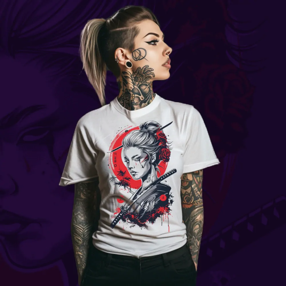 Dámské tričko - Japanese Samurai Girl