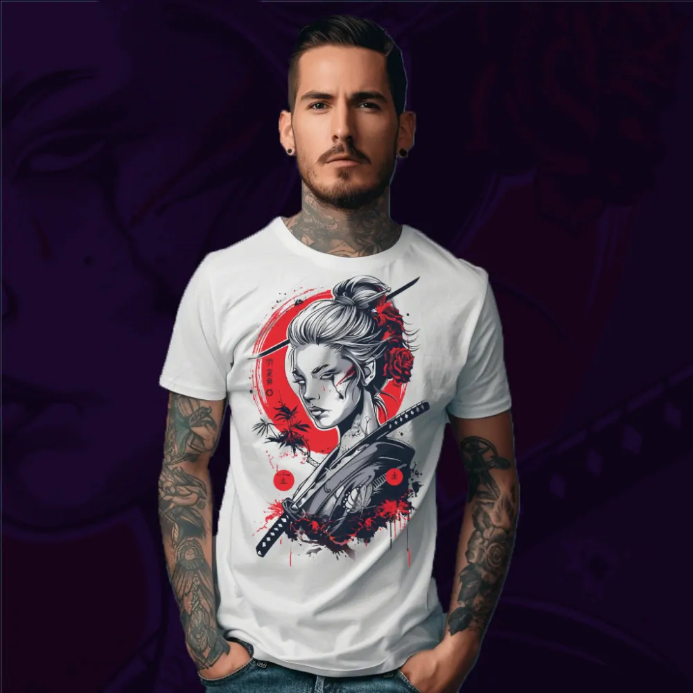 Pánské tričko - Japanese Samurai Girl