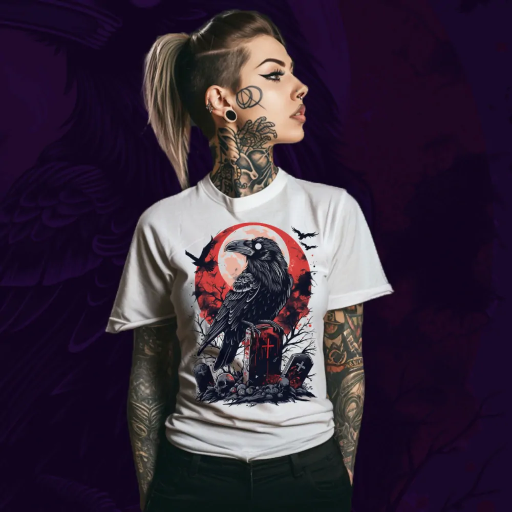 Dámské tričko - Cemetery Raven