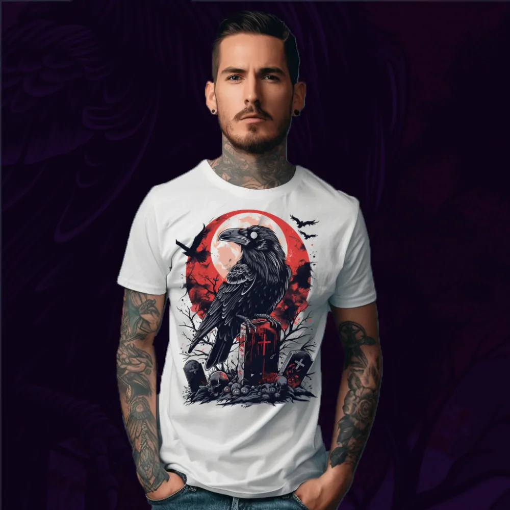 Pánské tričko - Cemetery Raven