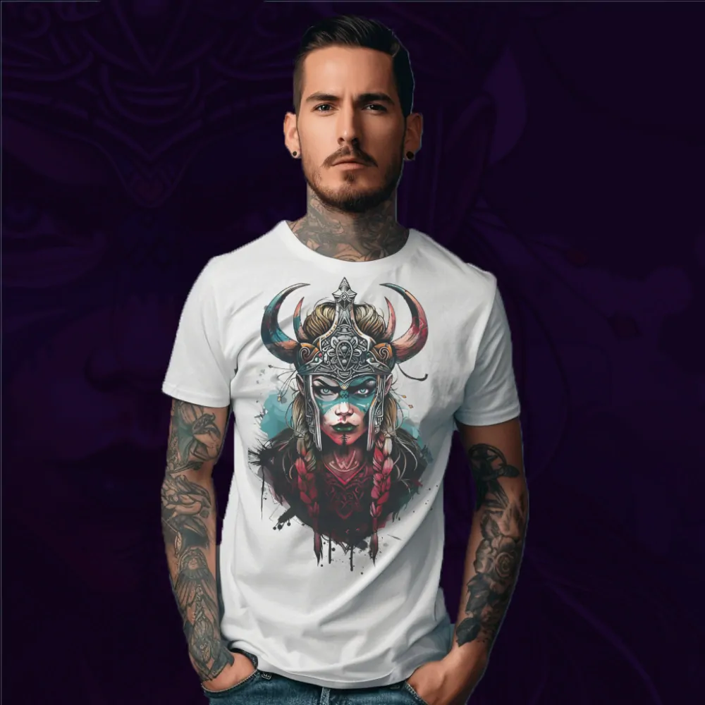 Pánské tričko - Ominous Female Viking