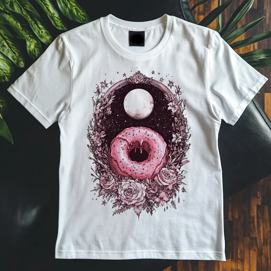 Pánské tričko - Donut růžové ráno
