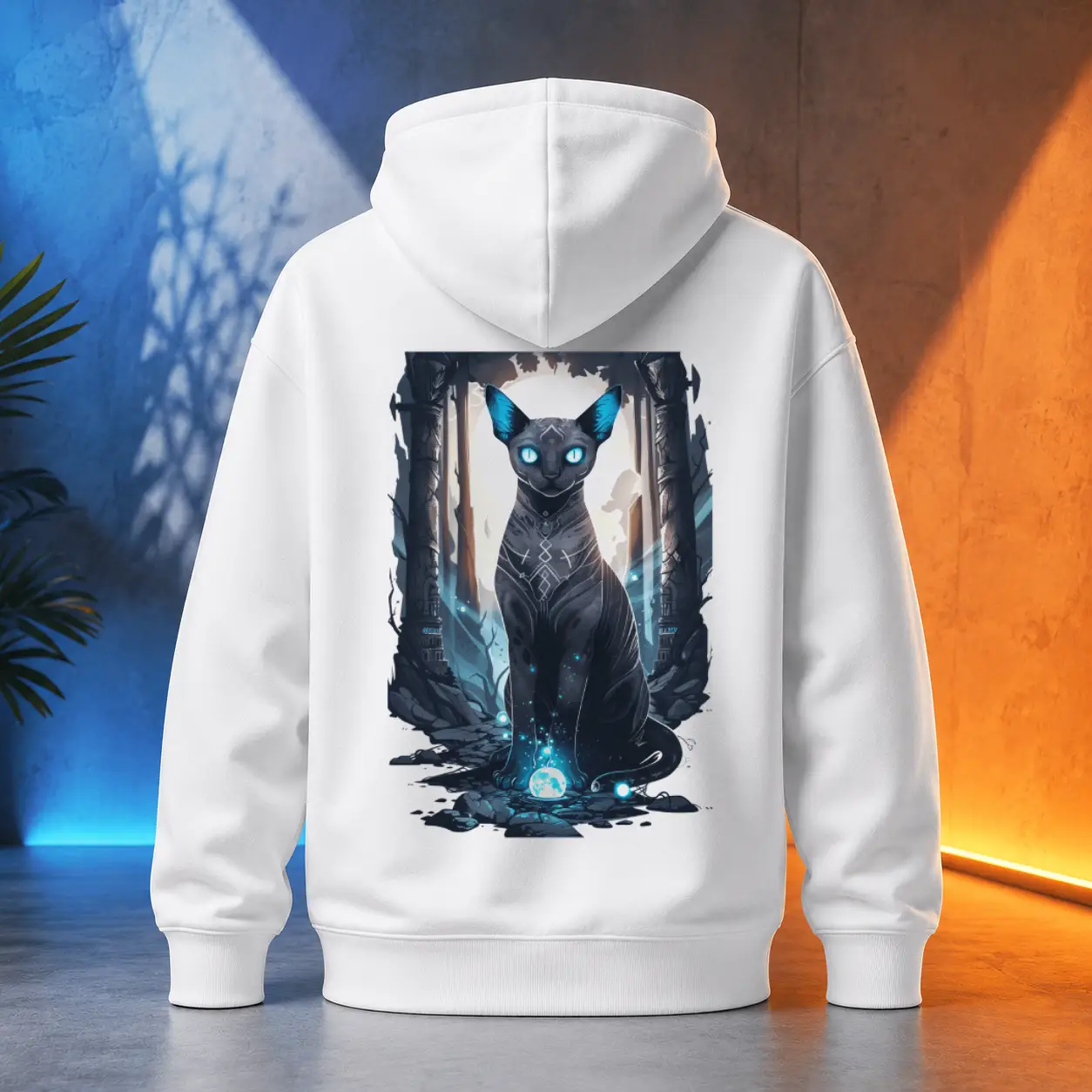 Unisex mikina - Moonlit Cat