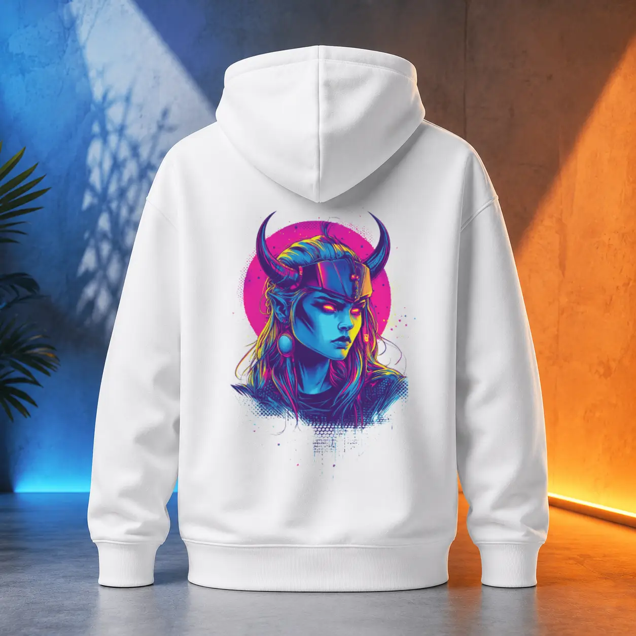 Unisex mikina - Neonová Vikingská královna