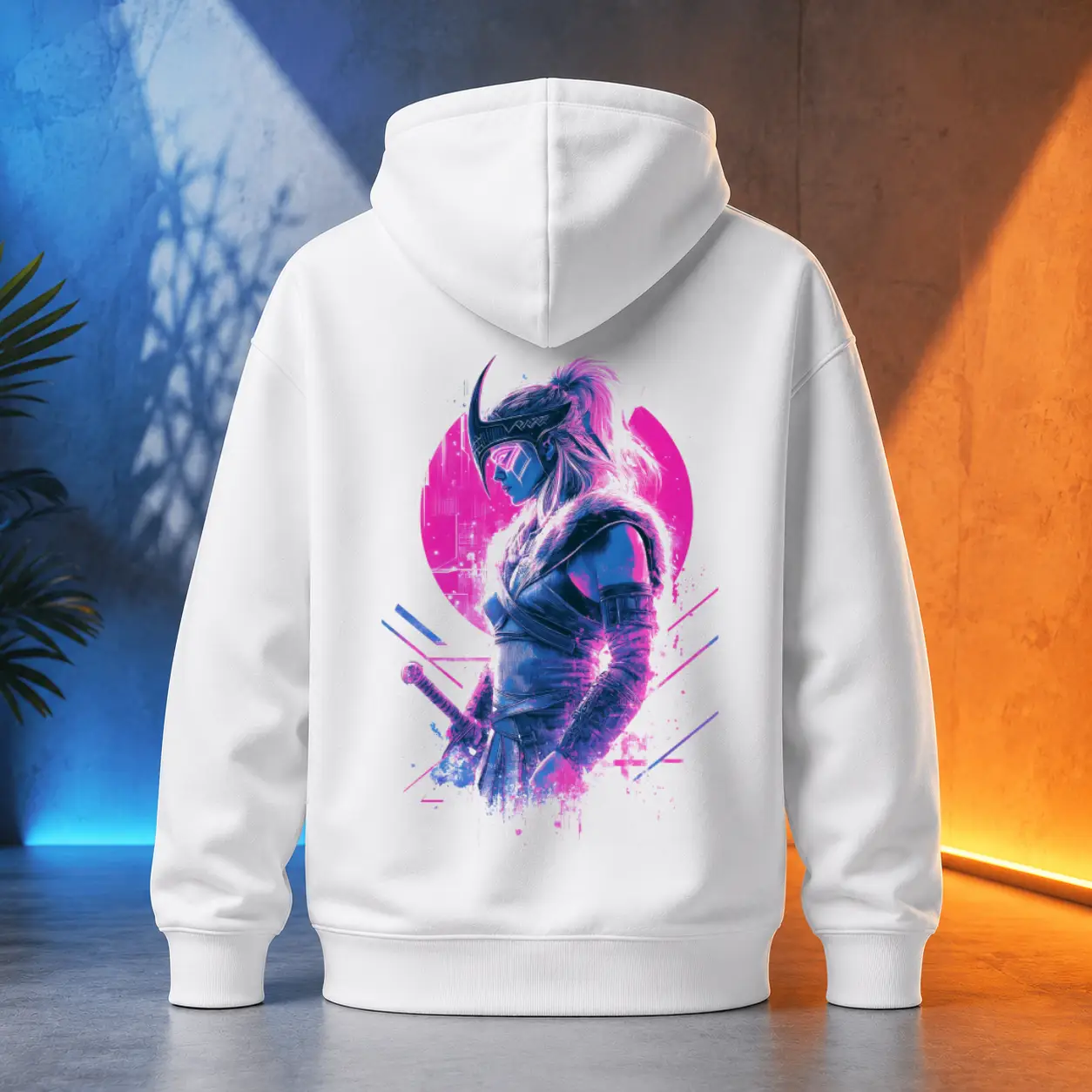 Unisex mikina - Retro Vikingská válečnice