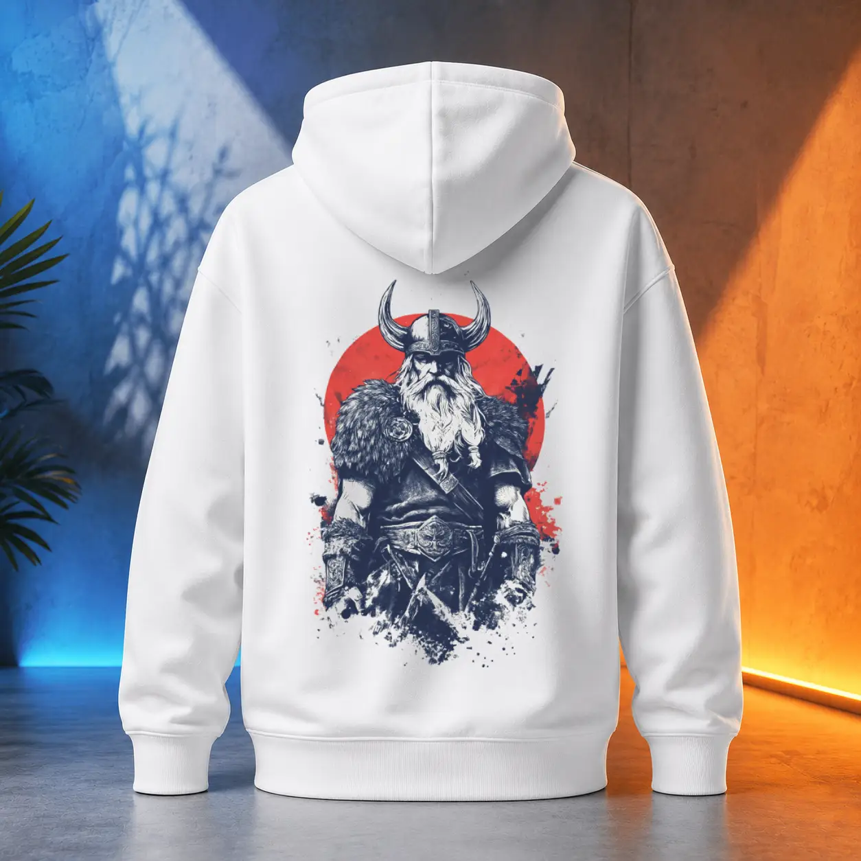 Unisex mikina - Viking a krvavý měsíc