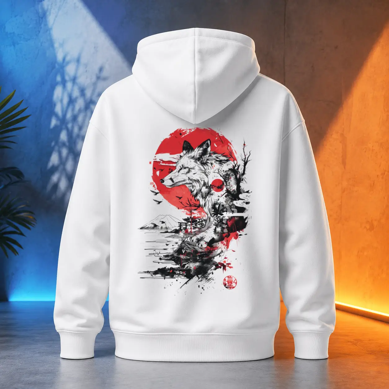 Unisex mikina - Temná Kitsune