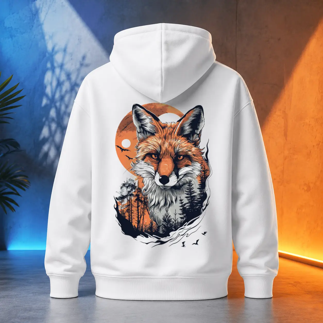 Unisex mikina - Liška v temné noci
