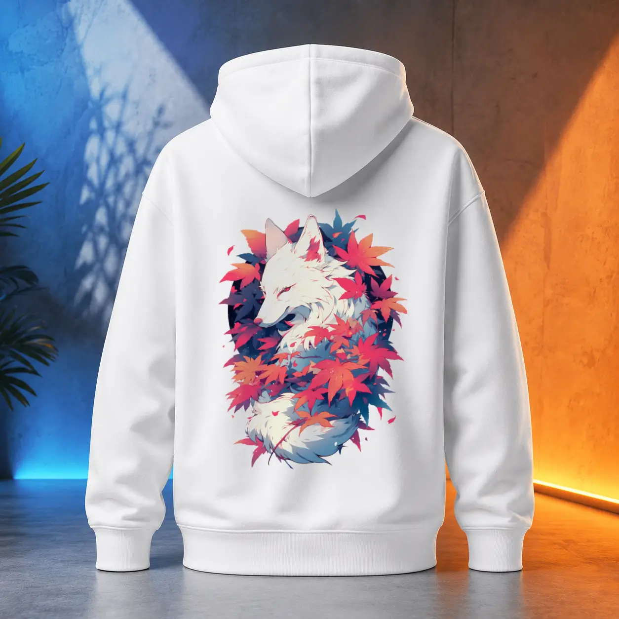Unisex mikina - Sněžná jemná liška