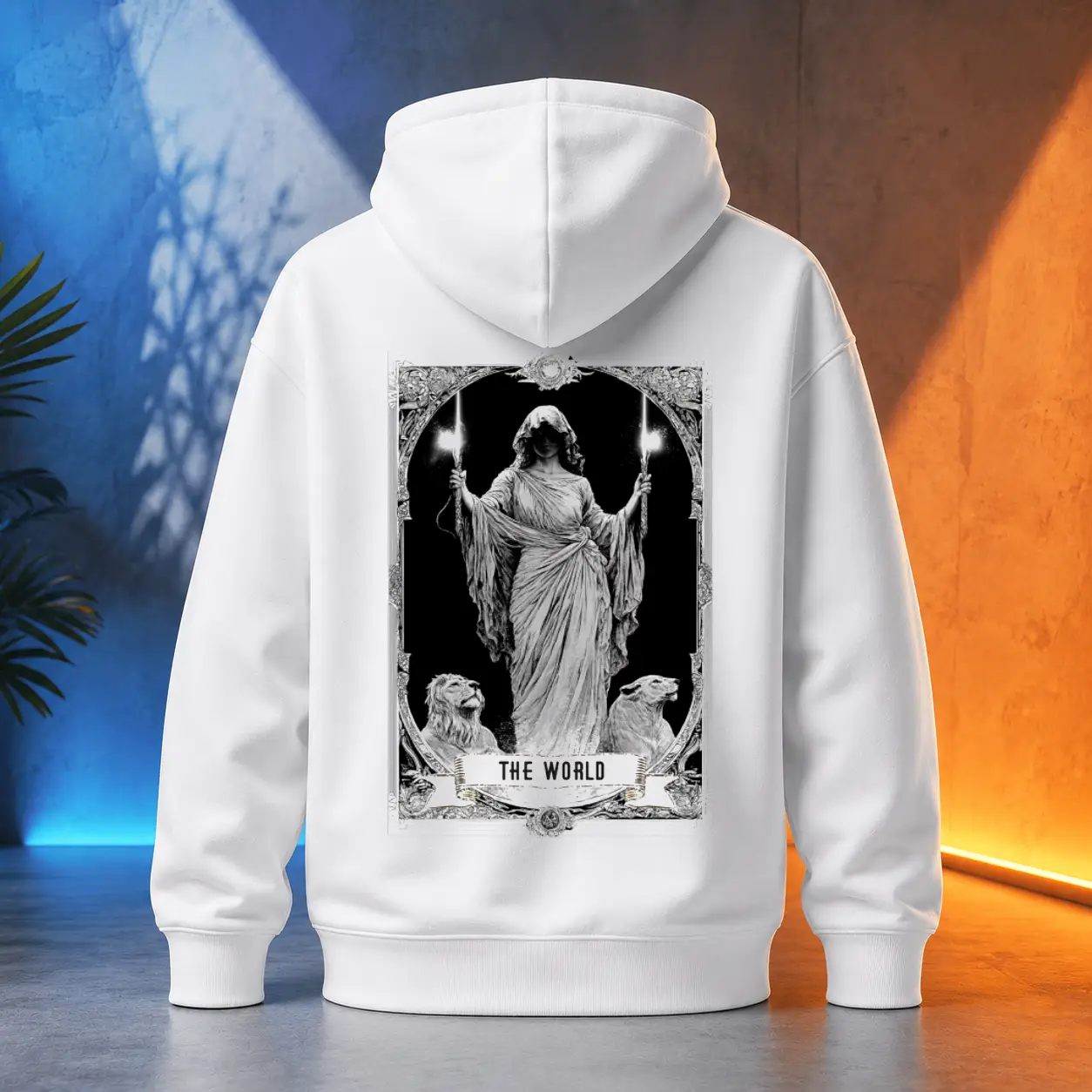 Unisex mikina - The World - Svět - Tarot - Velká arkána