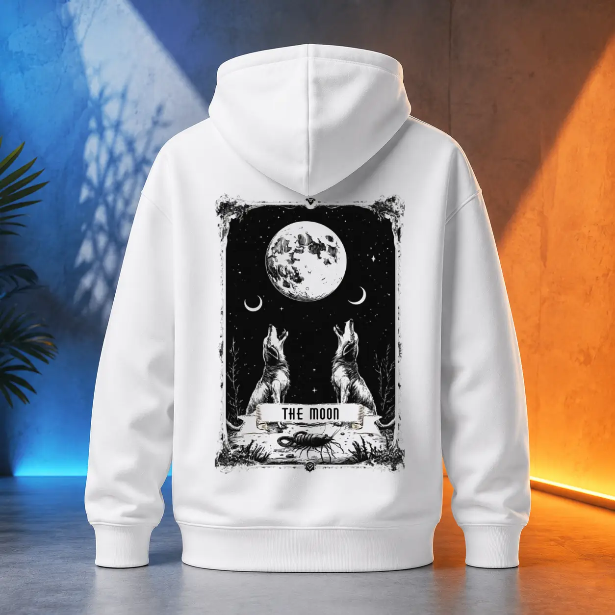 Unisex mikina - The Moon - Měsíc - Tarot - Velká Arkána