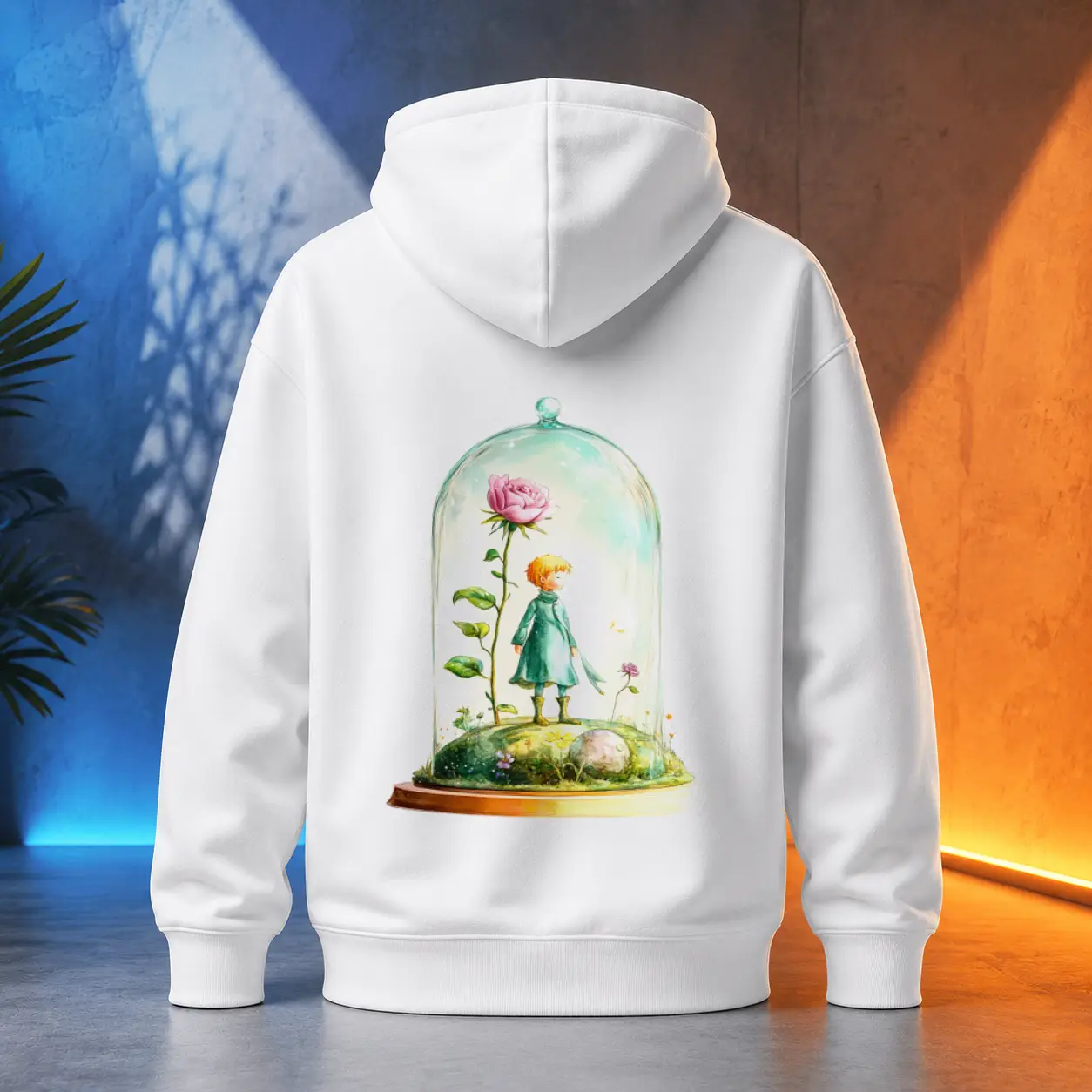Unisex mikina - Růže v kupoli - Malý princ - Le petit prince