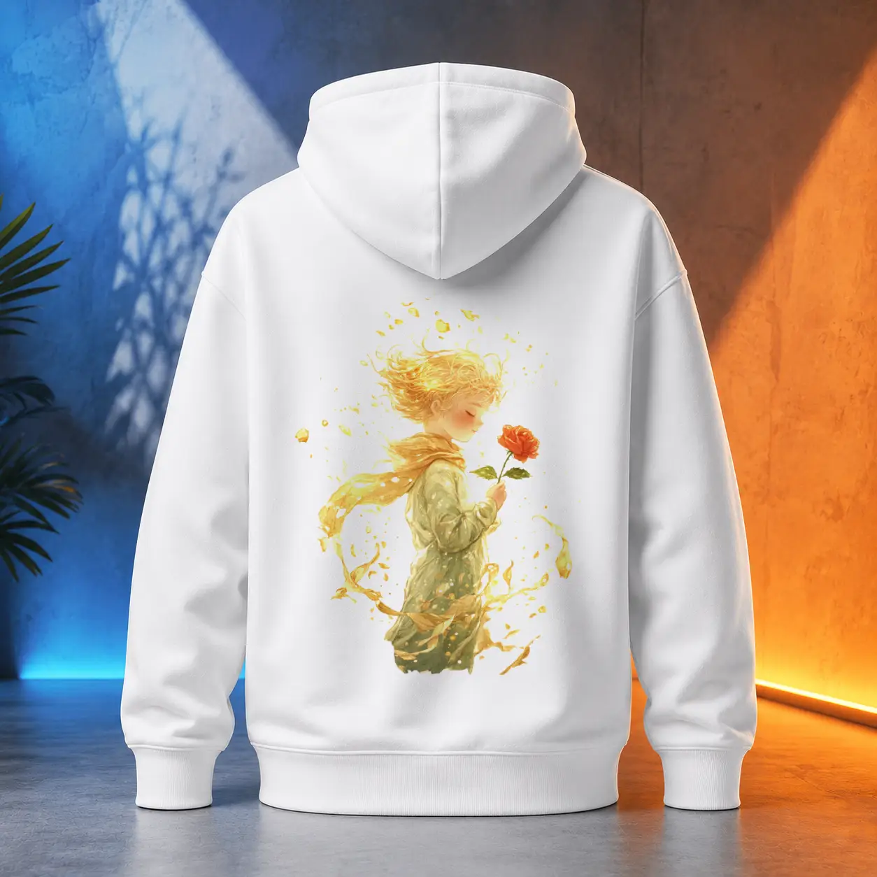 Unisex mikina - Růže ve větru - Malý princ - Le petit prince