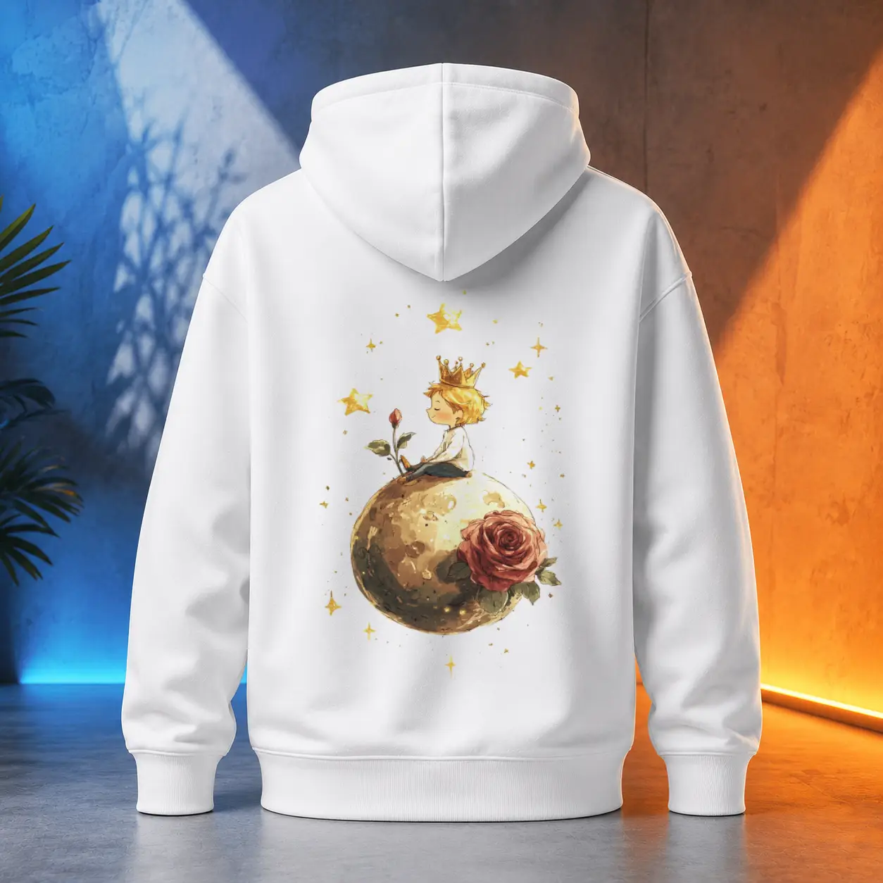 Unisex mikina - Zlaté hvězdy - Malý princ - Le petit prince