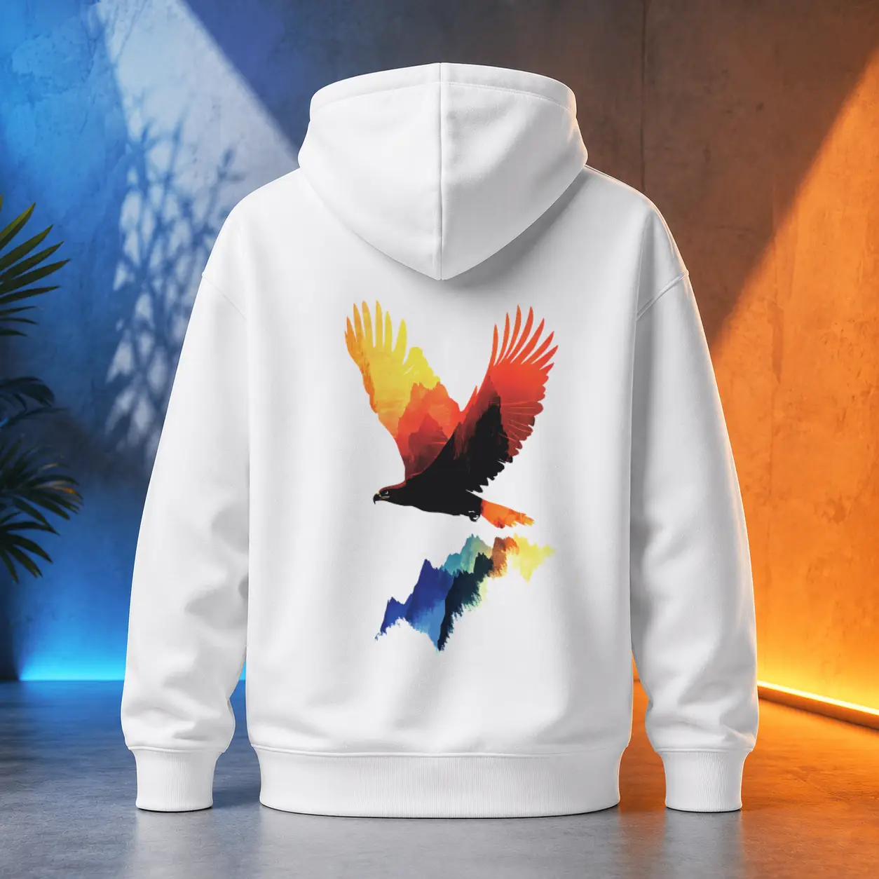 Unisex mikina - Letící dravec - Svobodná příroda