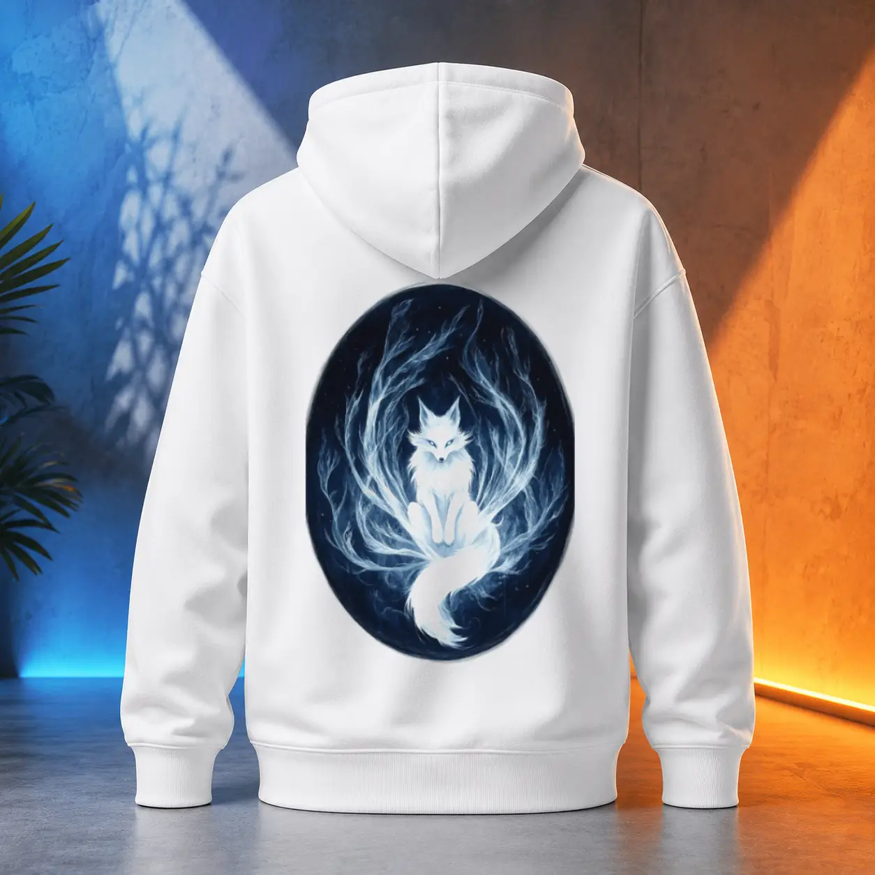 Unisex mikina - Kitsune duši v ohni