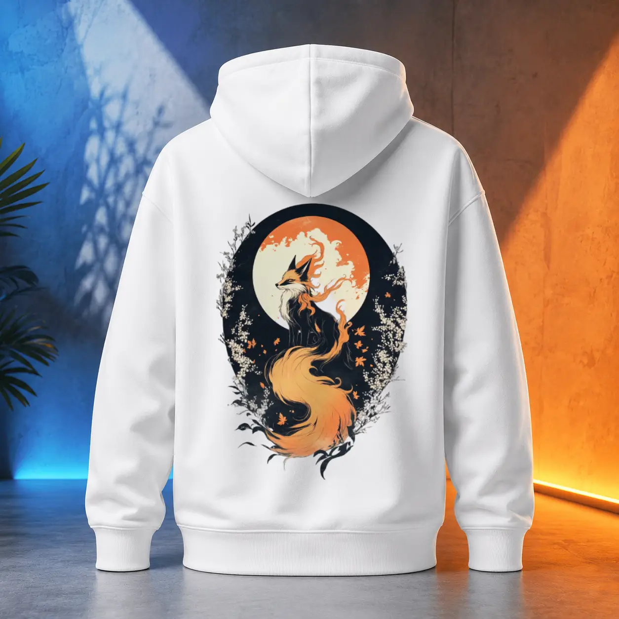Unisex mikina - Kitsune ocasy v kruzích