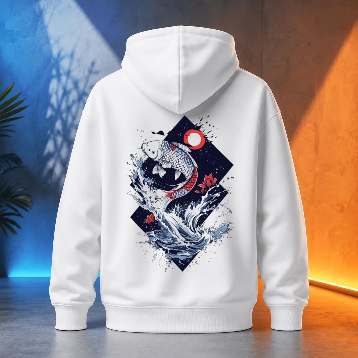 Unisex mikina - KOI prorážející z hlubin