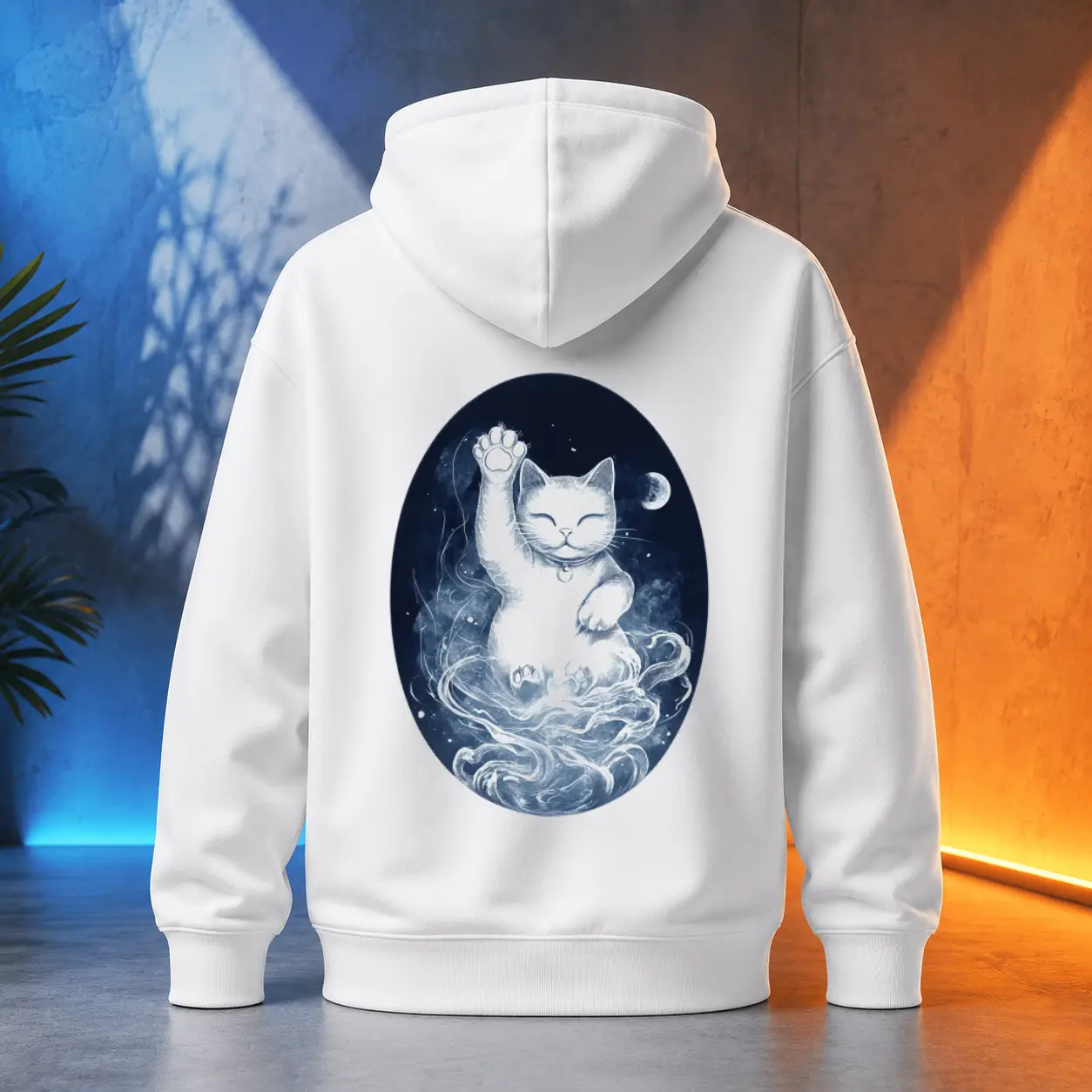 Unisex mikina - Maneki Neko volá štěstí