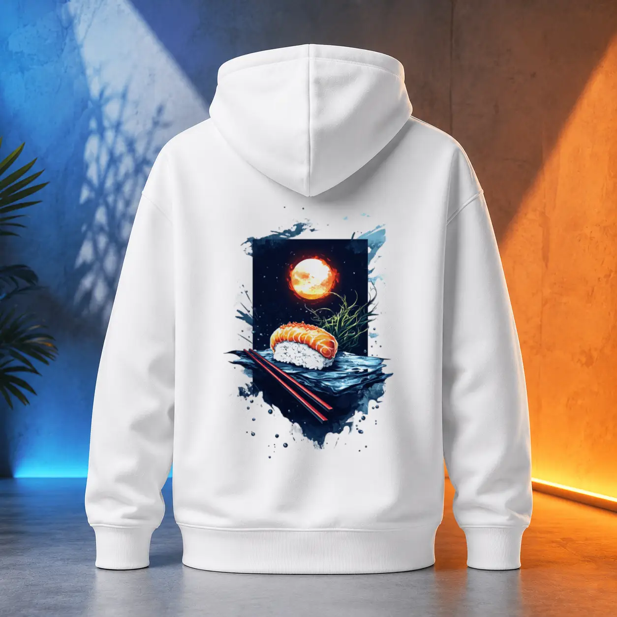 Unisex mikina - Nigiri v měsíčním světle